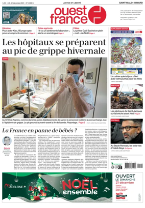 Cover of Ouest France (Saint-Malo)