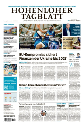 Cover of Hohenloher Tagblatt