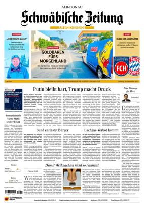 Cover of Schwaebische Zeitung (Alb-Donau)