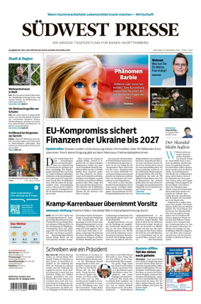 Cover of Südwest Presse (Ulm)