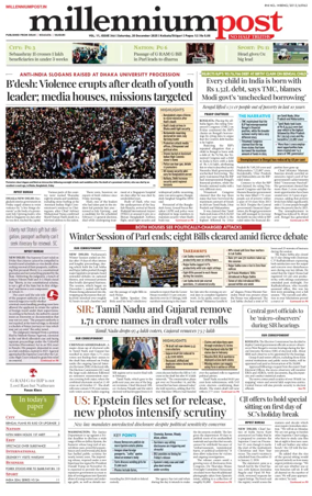 Cover of Millennium Post (Kolkata)
