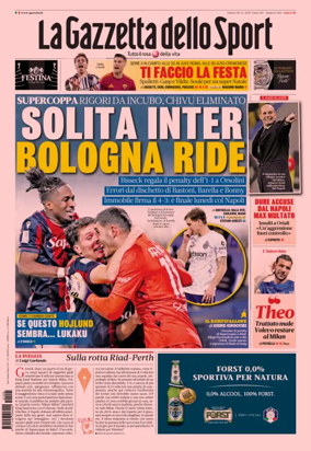 Cover of La Gazzetta dello Sport - Romana