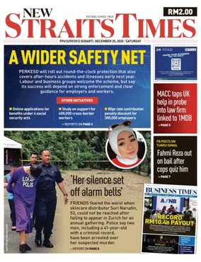 Cover of New Straits Times
