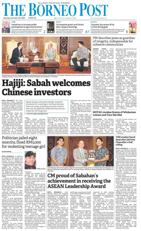 Cover of The Borneo Post (Sabah)