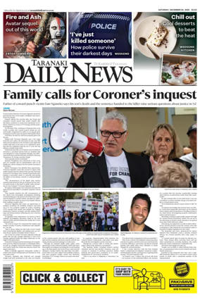 Cover of Taranaki Daily News