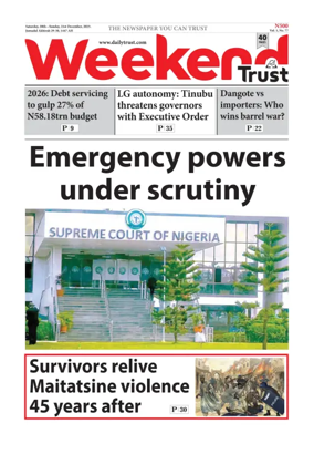 Cover of Weekly Trust