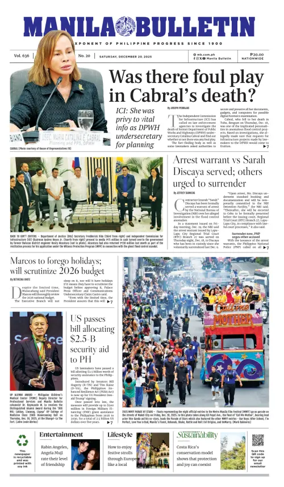 Cover of Manila Bulletin