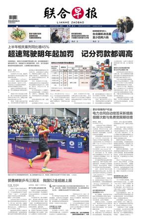 Cover of Lianhe Zaobao