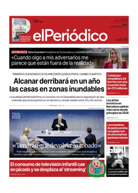 Cover of El Periódico de Catalunya (Castellano)