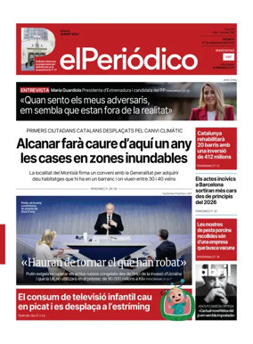 Cover of El Periódico de Catalunya (Català)