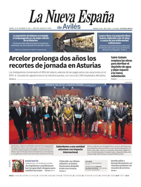 Cover of La Nueva España (Avilés)