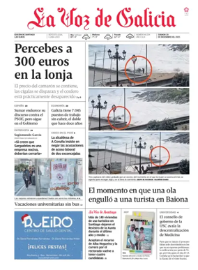 Cover of La Voz de Galicia (Santiago)