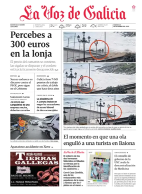 Cover of La Voz de Galicia (Viveiro)