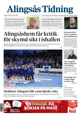 Cover of Alingsås Tidning