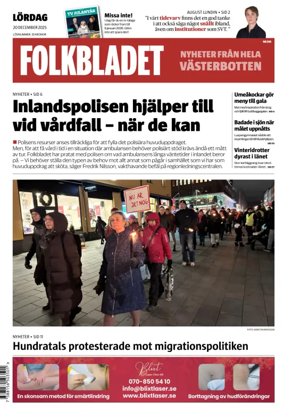 Cover of Folkbladet Västerbotten
