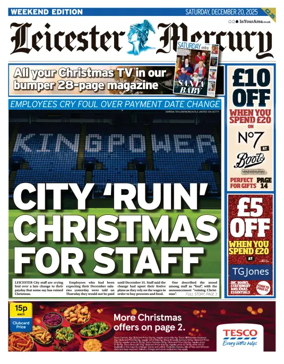 Cover of Leicester Mercury