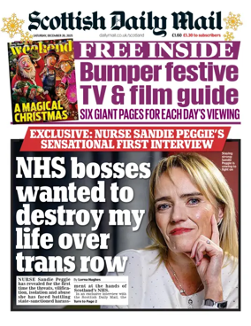 Cover of Scottish Daily Mail