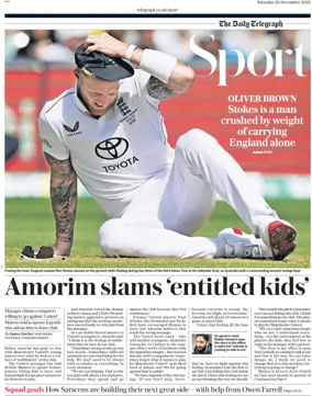 Cover of The Daily Telegraph - Sport Saturday