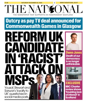 Cover of The National (Scotland)