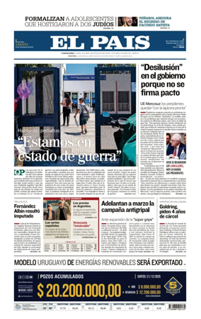 Cover of El Pais (Uruguay)