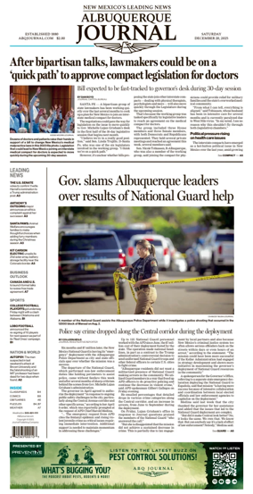 Cover of Albuquerque Journal