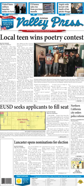 Cover of Antelope Valley Press