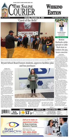 Cover of The Saline Courier Weekend