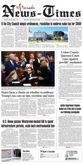 Cover of El Dorado News-Times (VCID - Camden News)