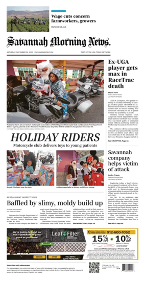 Cover of Savannah Morning News