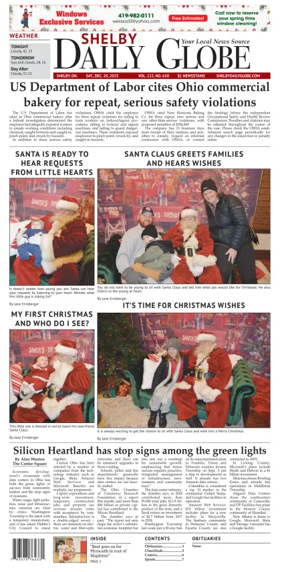 Cover of Shelby Daily Globe