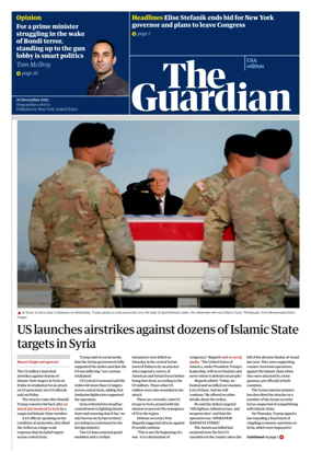 Cover of The Guardian (USA)