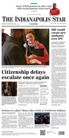 Cover of The Indianapolis Star