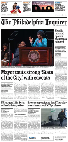 Cover of The Philadelphia Inquirer