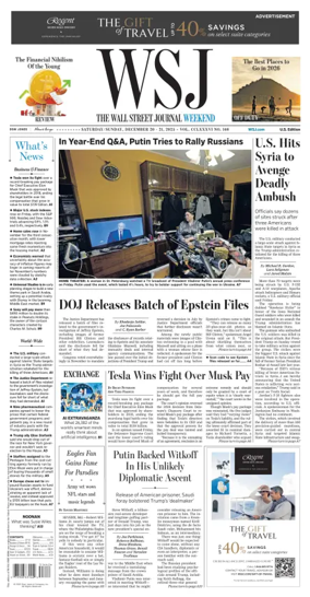 Cover of The Wall Street Journal