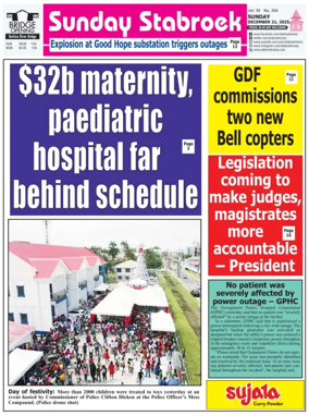 Cover of Stabroek News Sunday