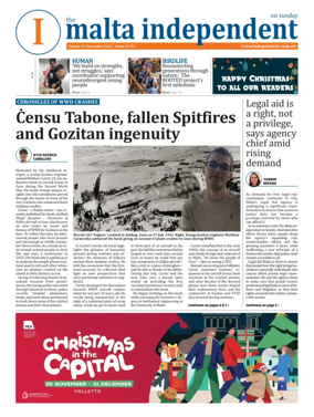 Cover of The Malta Independent on Sunday