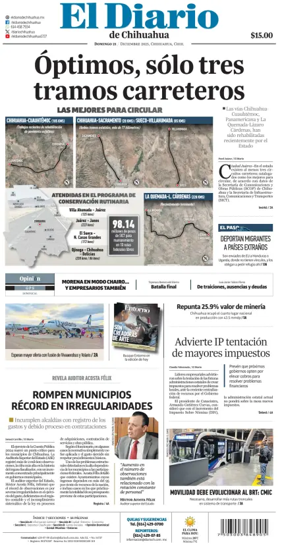 Cover of El Diario de Chihuahua