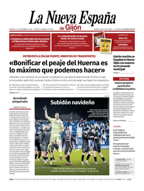 Cover of La Nueva España (Gijón)
