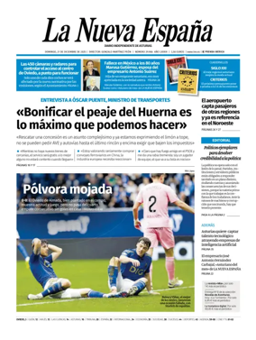 Cover of La Nueva España (Oviedo)
