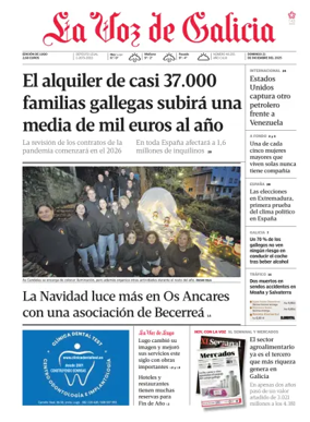 Cover of La Voz de Galicia (Lugo)