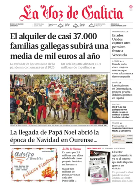 Cover of La Voz de Galicia (Ourense)
