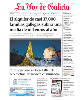 Cover of La Voz de Galicia (Pontevedra)