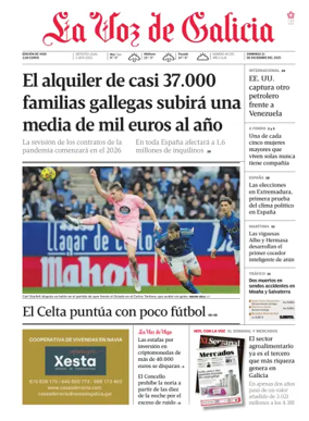 Cover of La Voz de Galicia (Vigo)