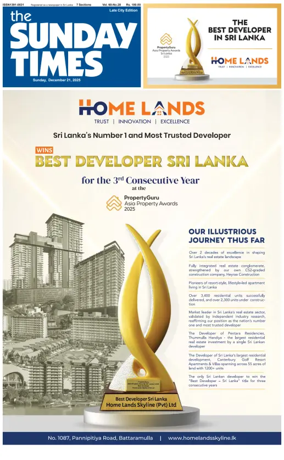 Cover of Sunday Times (Sri Lanka)