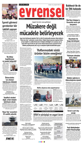 Cover of Evrensel Gazetesi