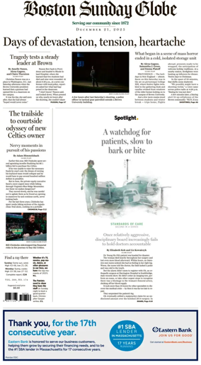 Cover of Boston Sunday Globe