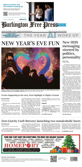 Cover of Burlington Free Press