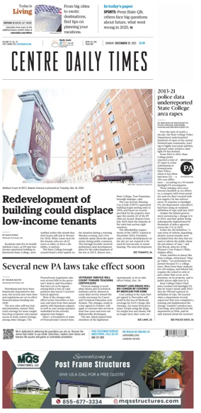 Cover of Centre Daily Times (Sunday)