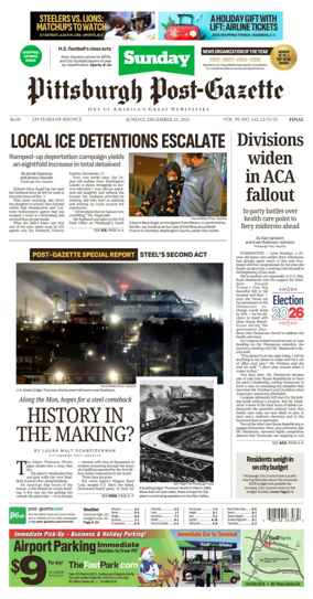 Cover of Pittsburgh Post-Gazette