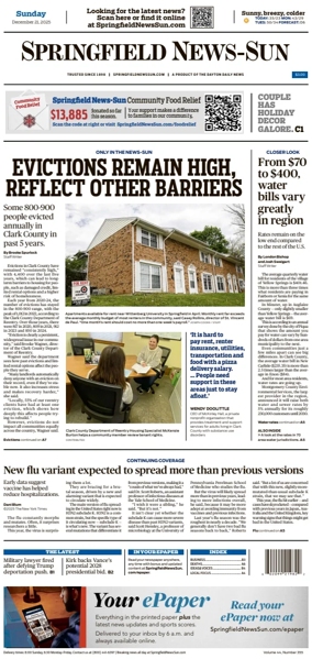 Cover of Springfield News-Sun